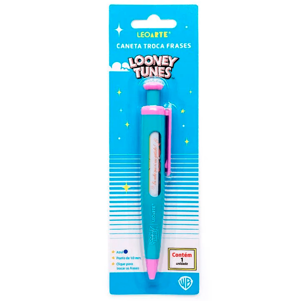 Caneta Esferografica Troca Frases Looney Tunes - Leo-Leo